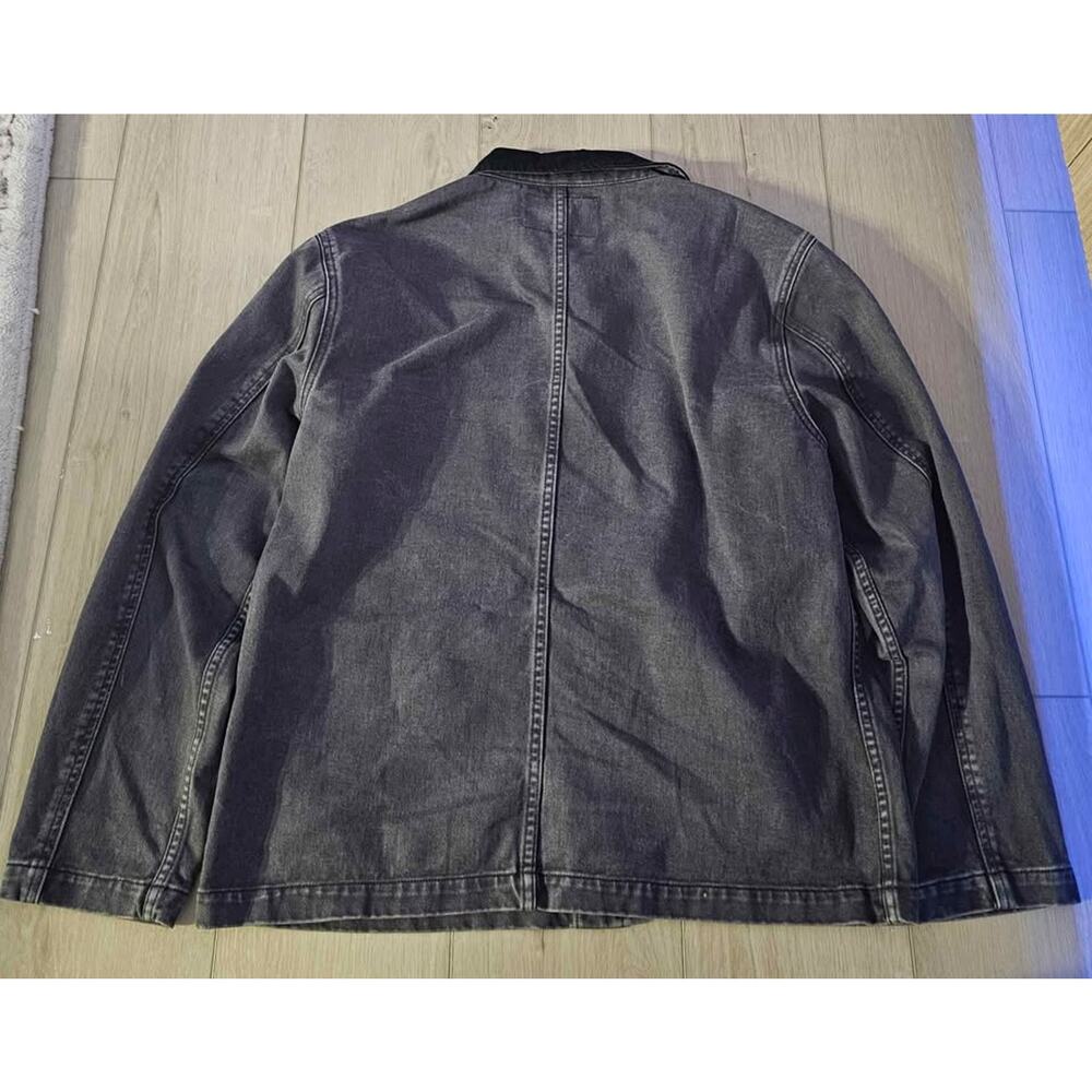 Stussy Navy Blue Work Wear Jacket with Black Collar - Picture 8 of 8